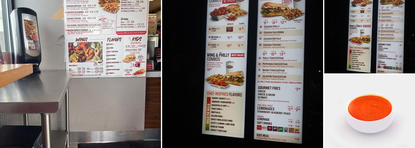 Charleys Cheesesteaks and Wings Menu