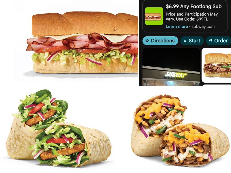 Subway Menu