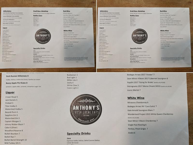 Anthony's Fresh.Local.Eats Menu