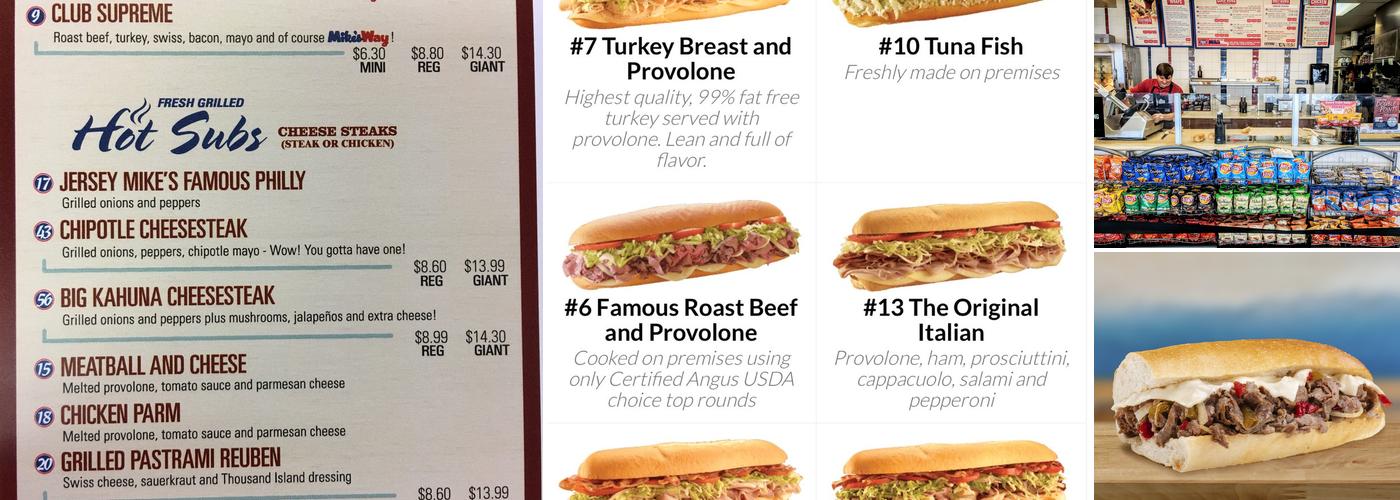 Jersey Mike's Subs Menu