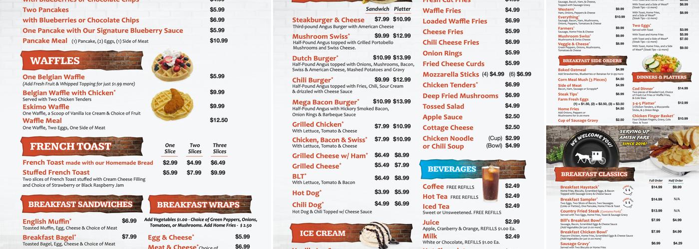 Killcreek Meats Menu