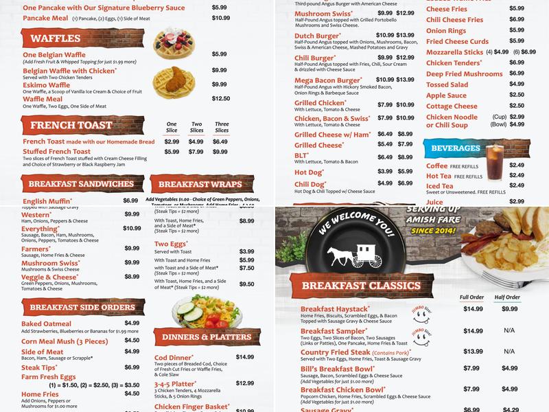 Killcreek Meats Menu