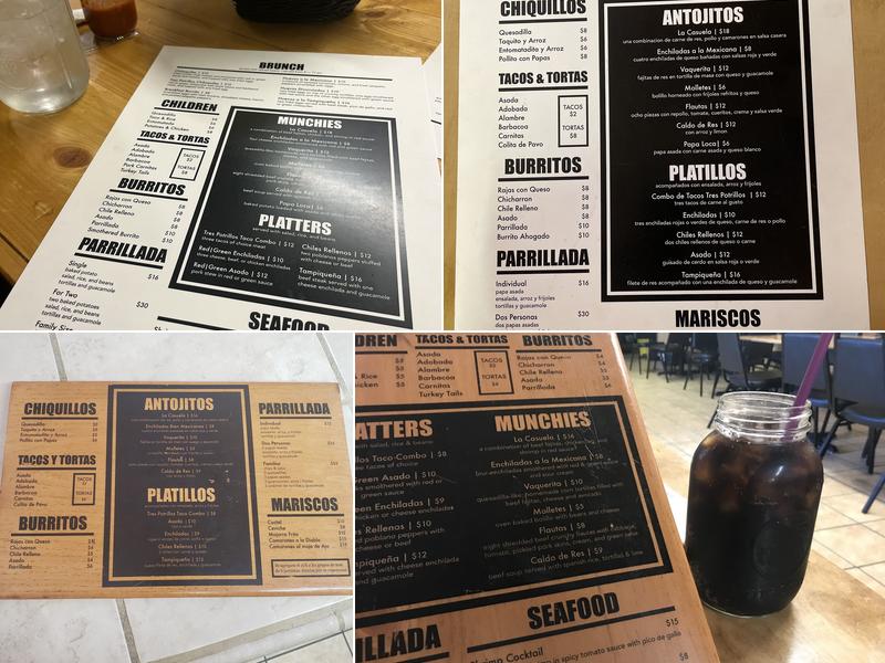 Los Tres Potrillos Menu