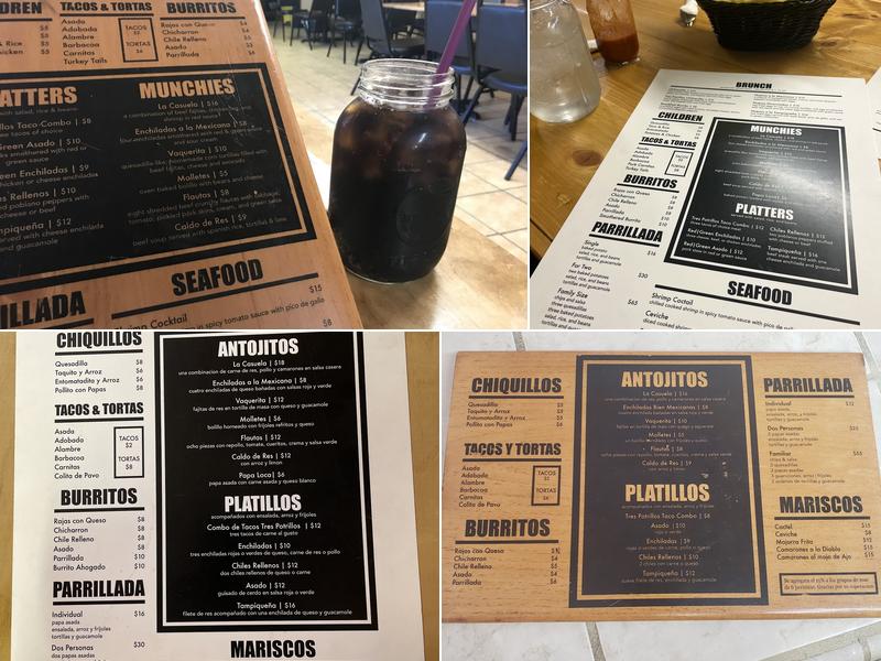 Los Tres Potrillos Menu