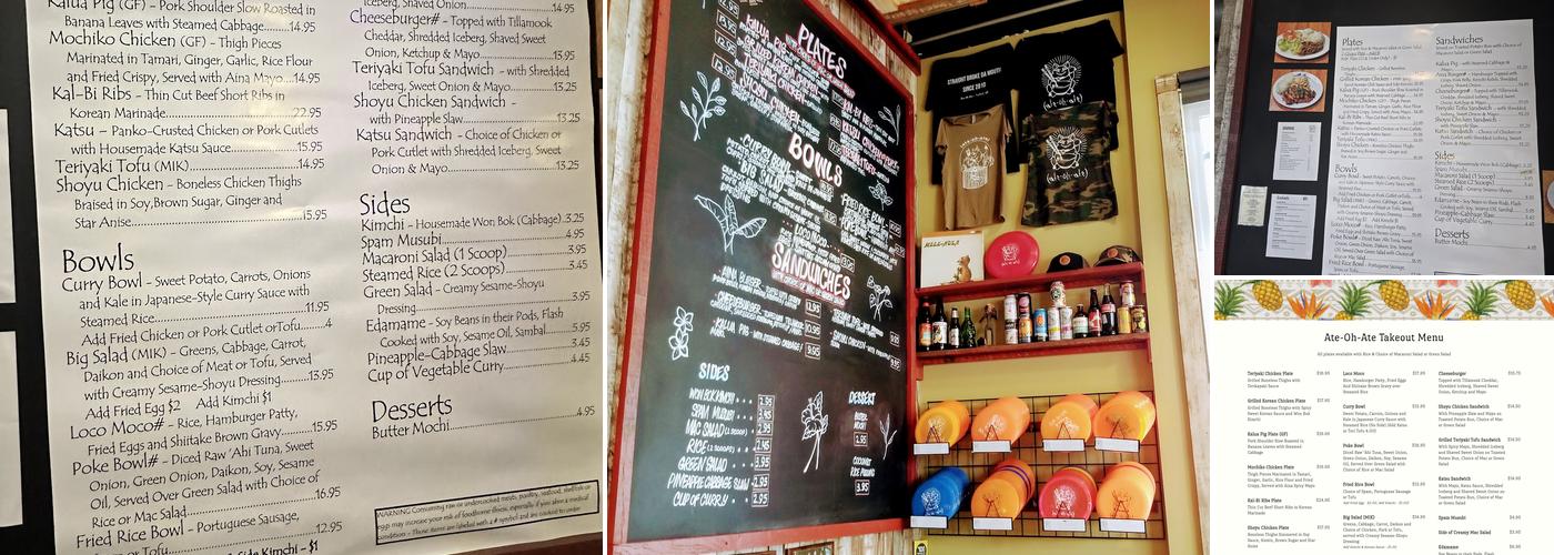 Ate-Oh-Ate Grill Menu