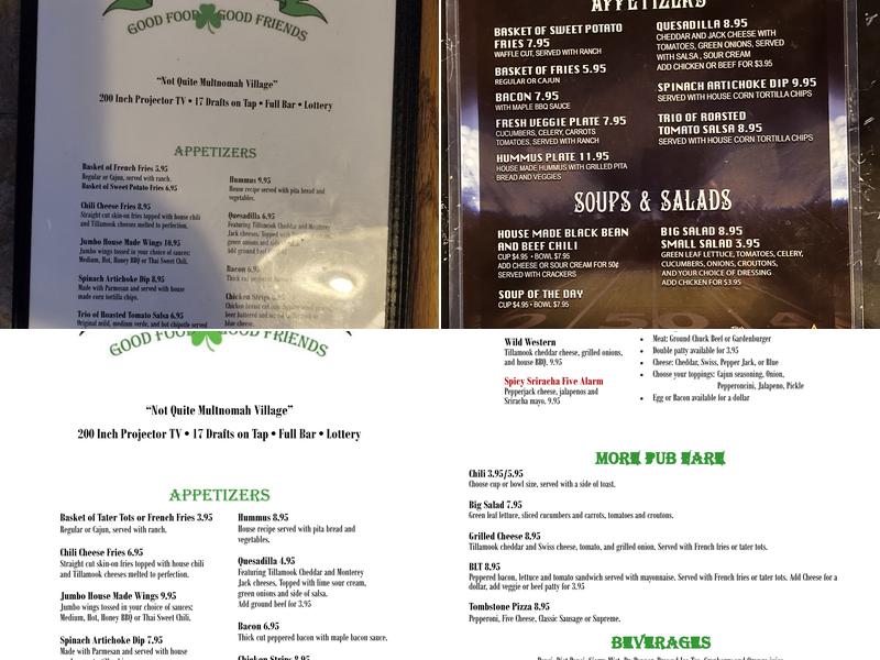 Jimmy's Bar & Grill Menu