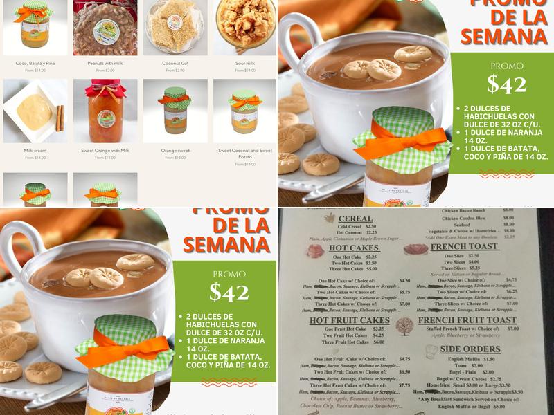 Sweets Melendez Menu