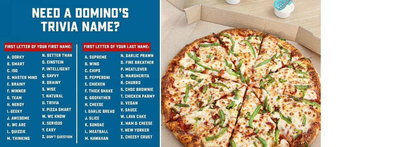 Domino's Pizza Menu