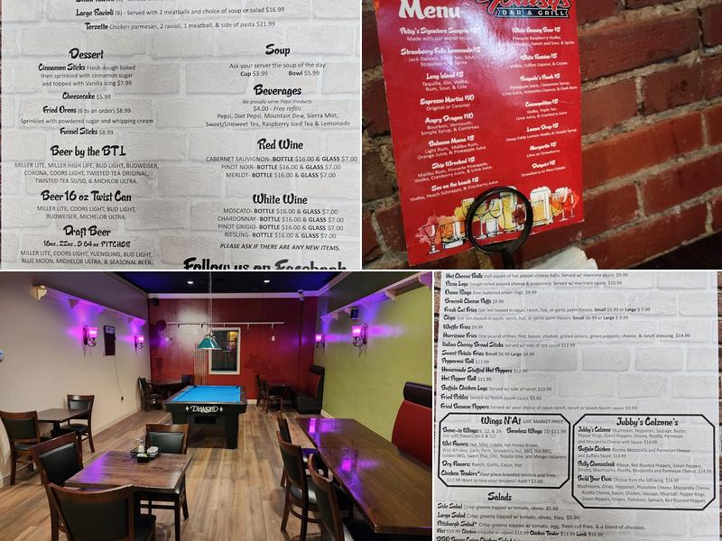 Patsy's Bar & Grill New Castle Pa Menu