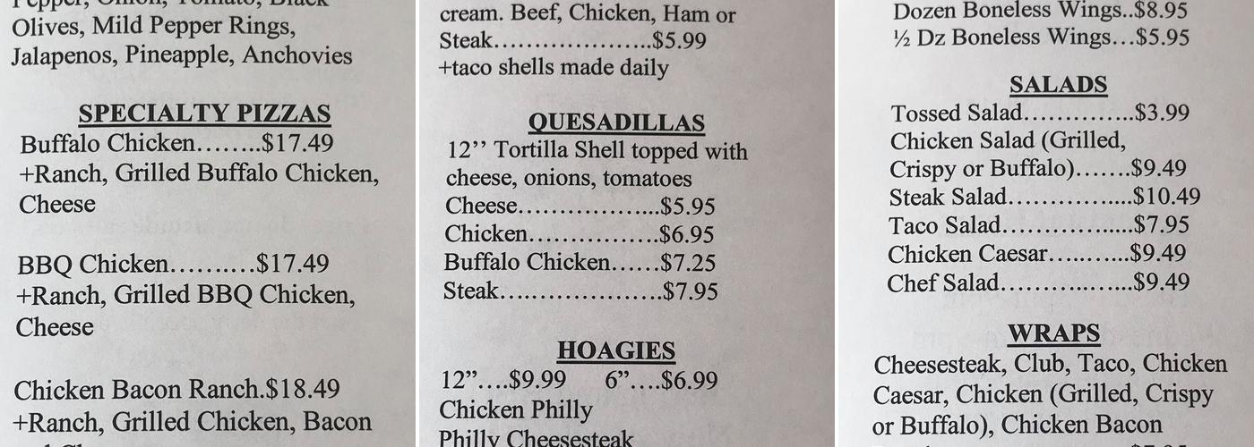 Clark Powell's Express Menu