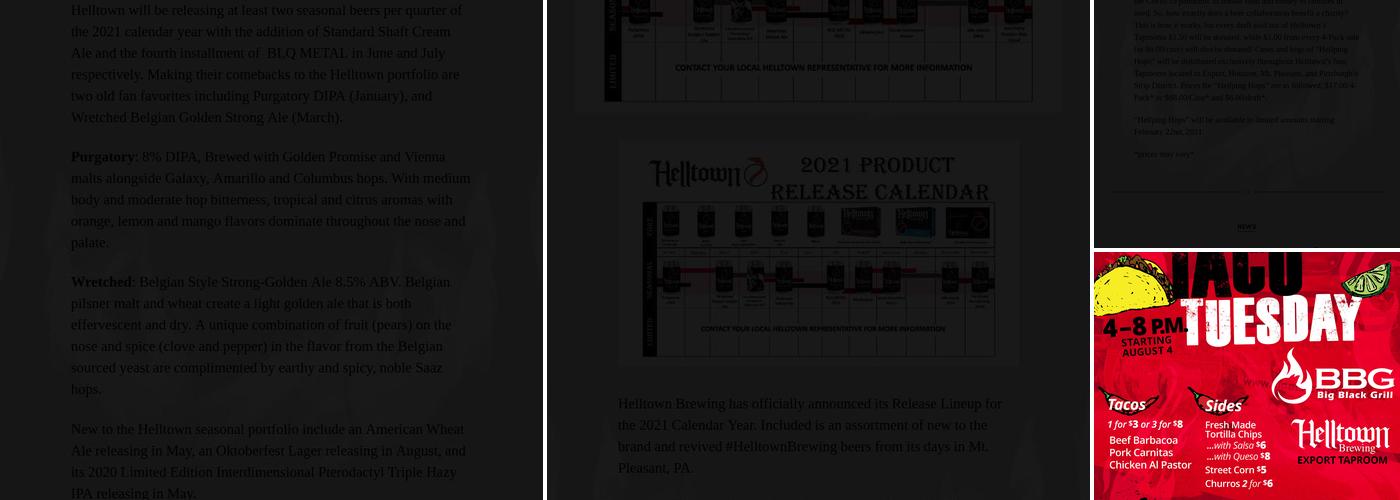 Helltown Brewing Menu