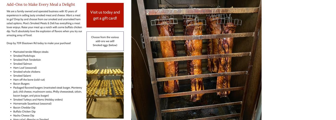 Moe's Smoked Meats & Deli Menu