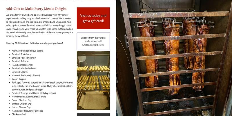 Moe's Smoked Meats & Deli Menu