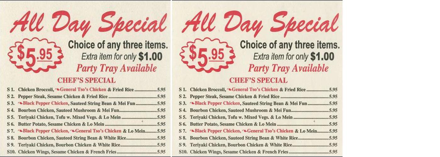 Asian Express & Sushi Menu