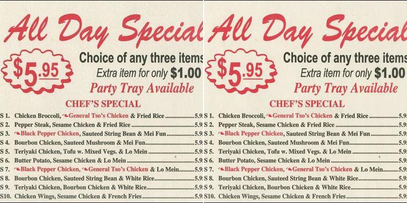 Asian Express & Sushi Menu