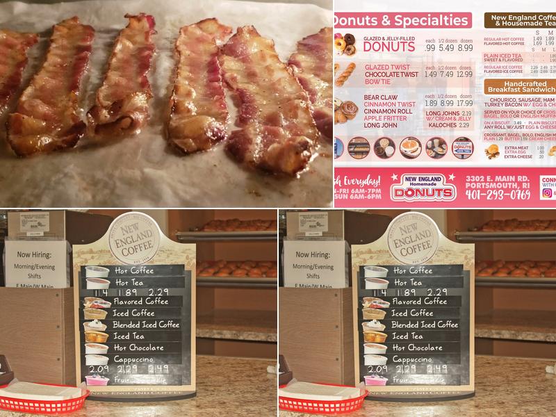 New England Homemade Donuts Menu