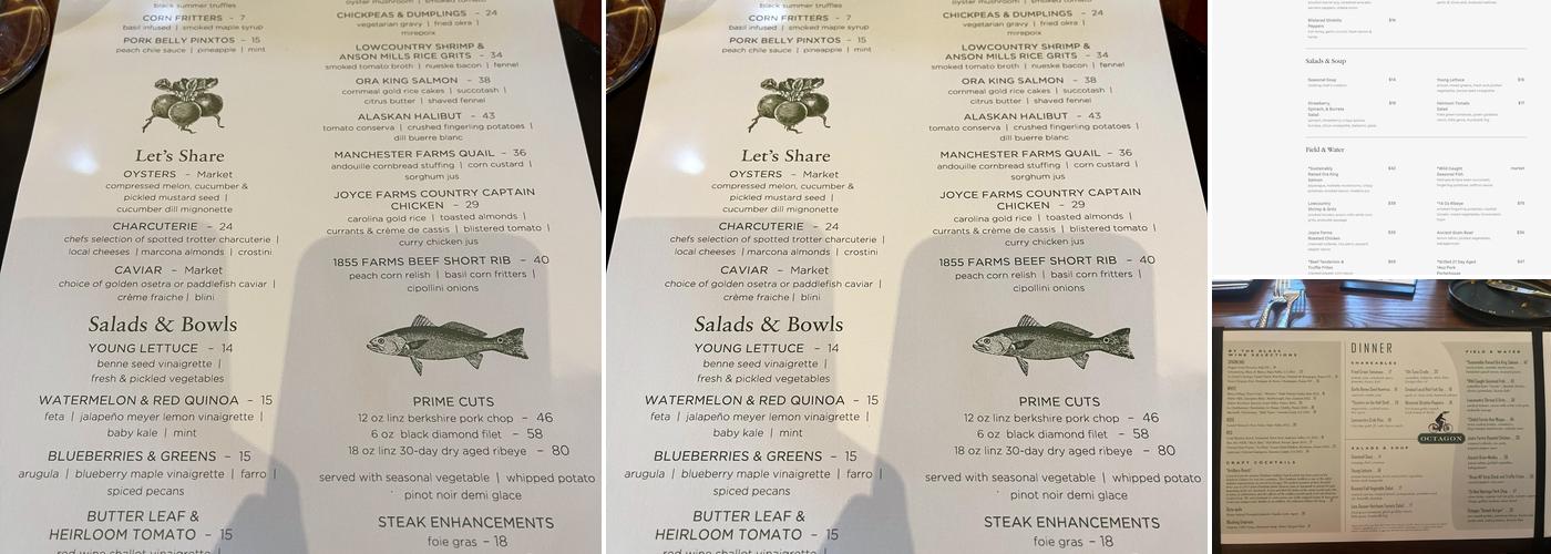 Octagon Menu