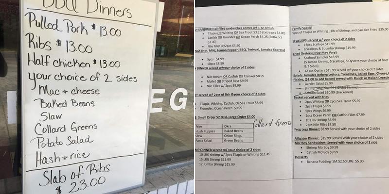 Mj's Genesis Seafood And More Menu