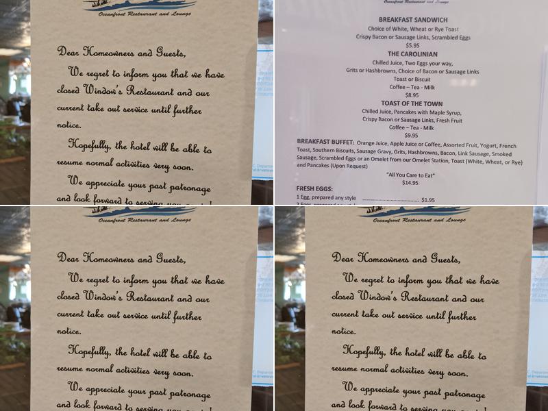 Windows Restaurant Menu