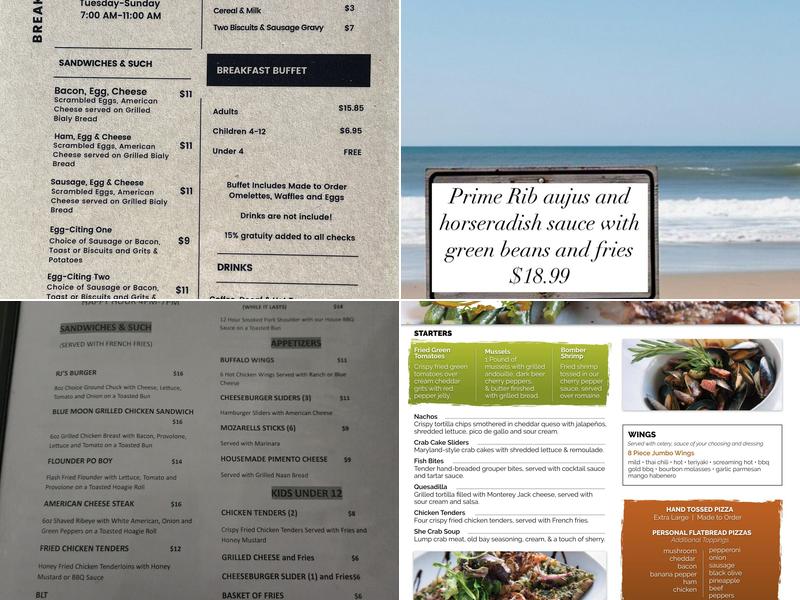 RJ's Restaurant & Bar Menu