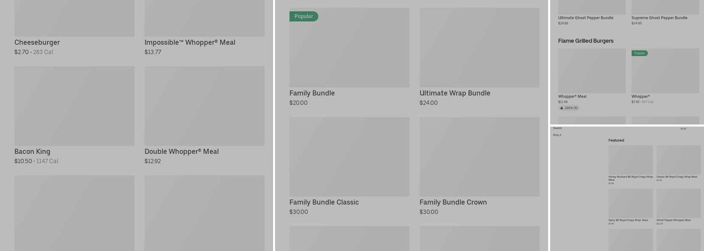 Burger King Menu