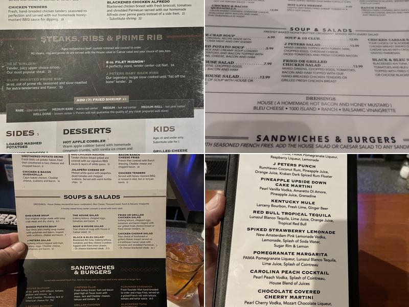J Peters Grill & Bar - Mauldin Menu