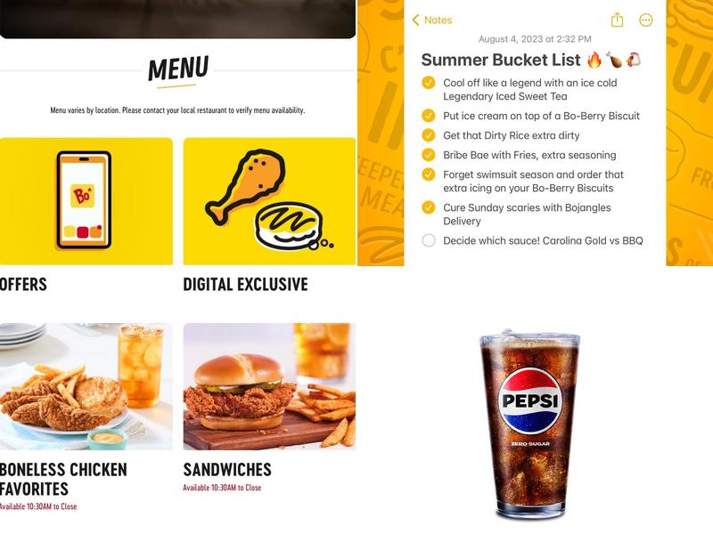 Bojangles Menu
