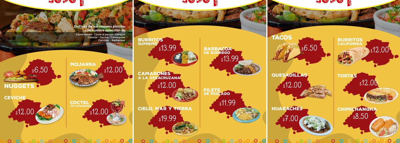 Tacos Locos and Grill Menu