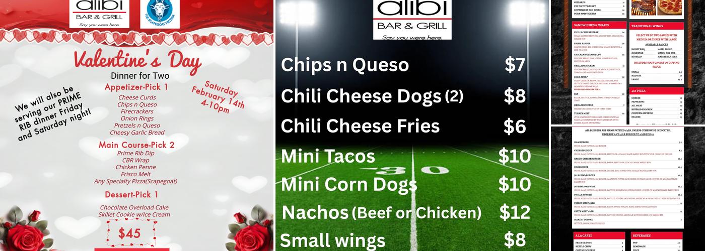 Alibi Menu