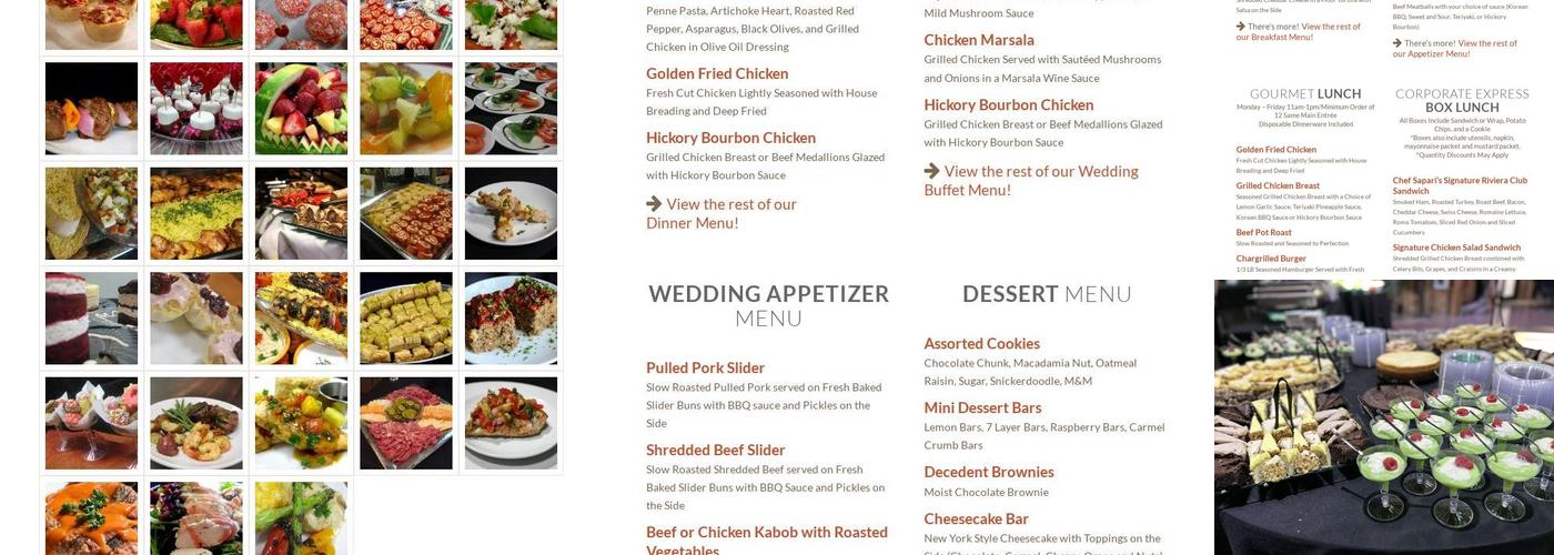 Riviera Events & Catering Menu