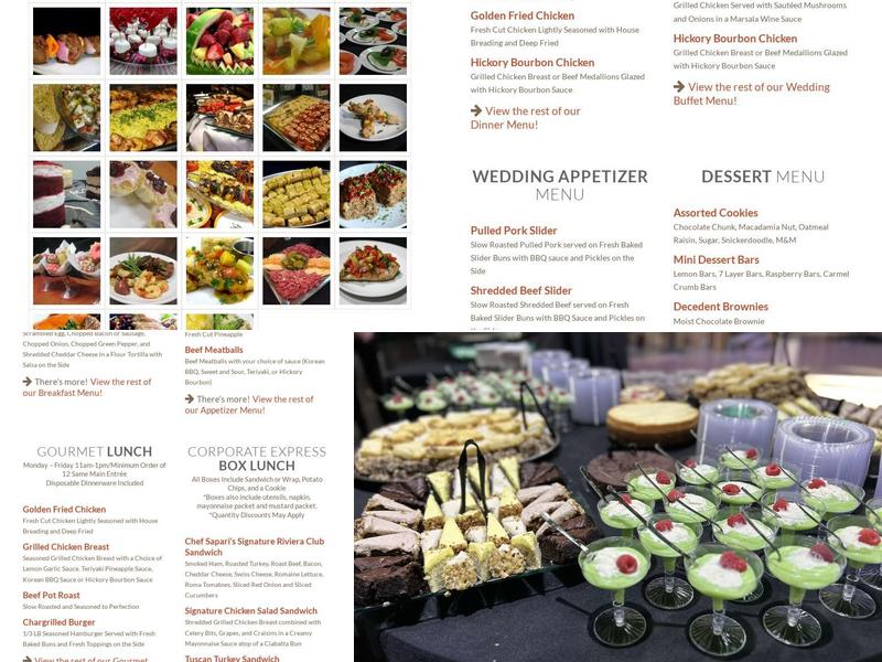 Riviera Events & Catering Menu