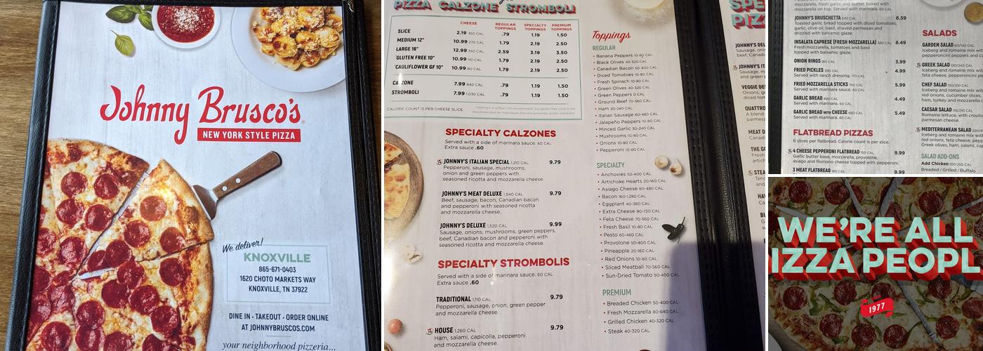 Johnny Brusco's New York Style Pizza Menu