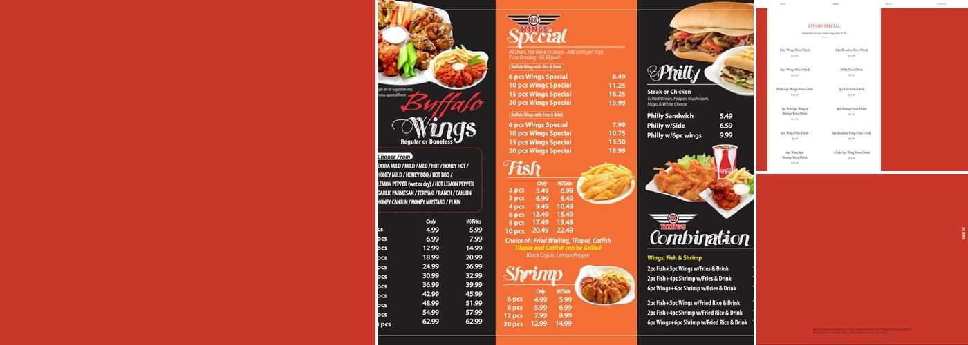 2A Wings Menu