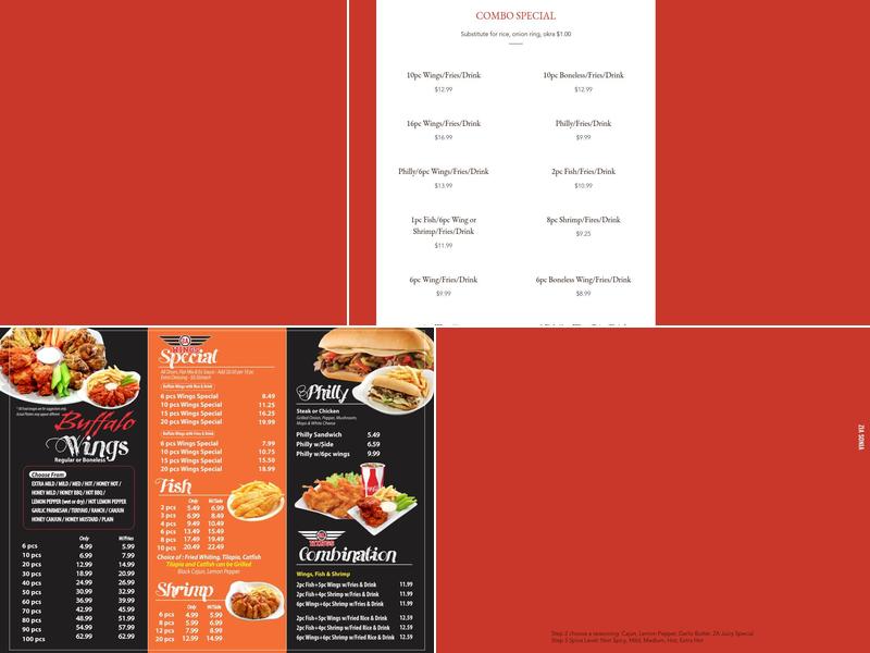 2A Wings Menu