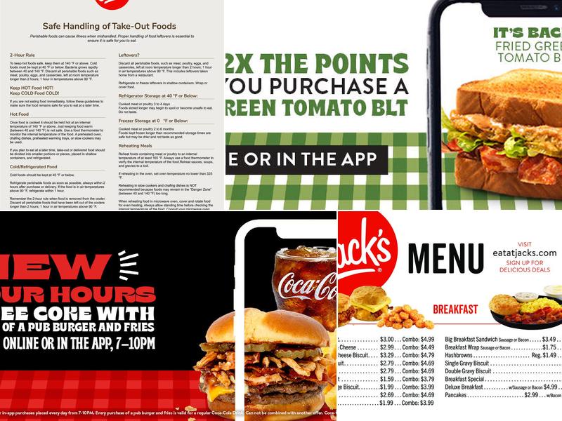 Jack's Menu