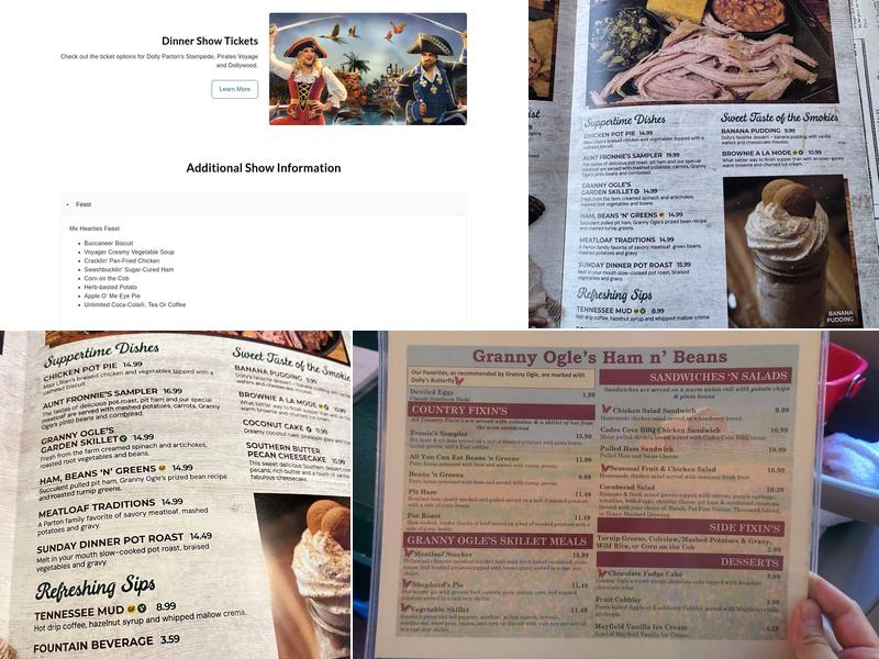 Granny Ogle's Ham 'n' Beans Menu