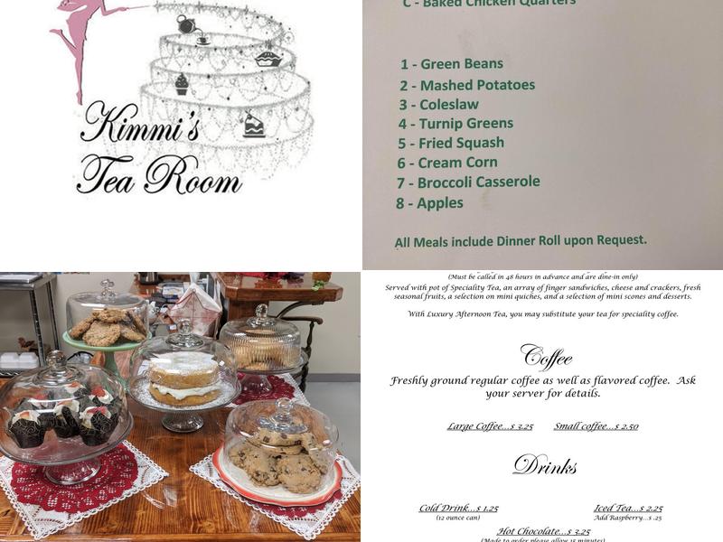 Kimmi's Tea Room Menu