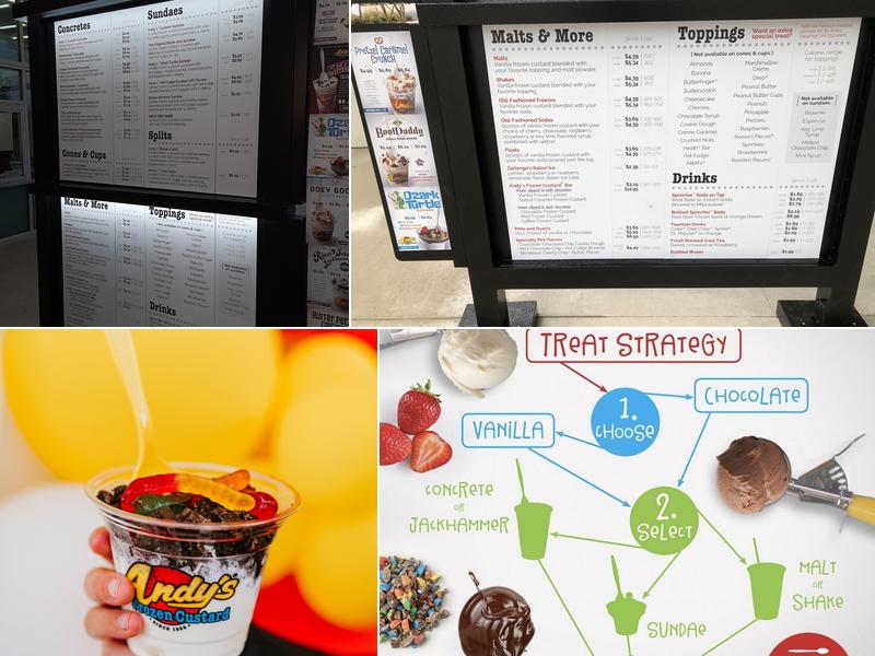 Andy's Frozen Custard Menu