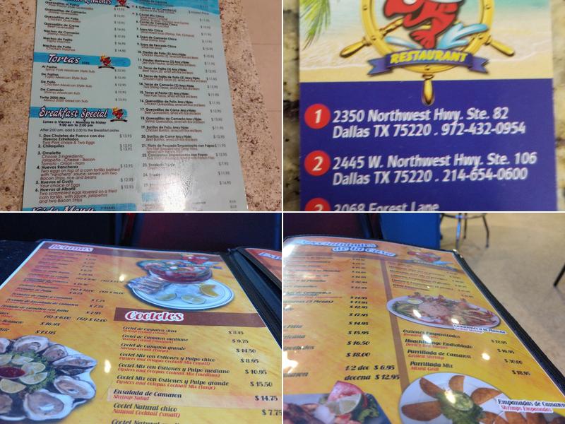 Mariscos 2000 Menu