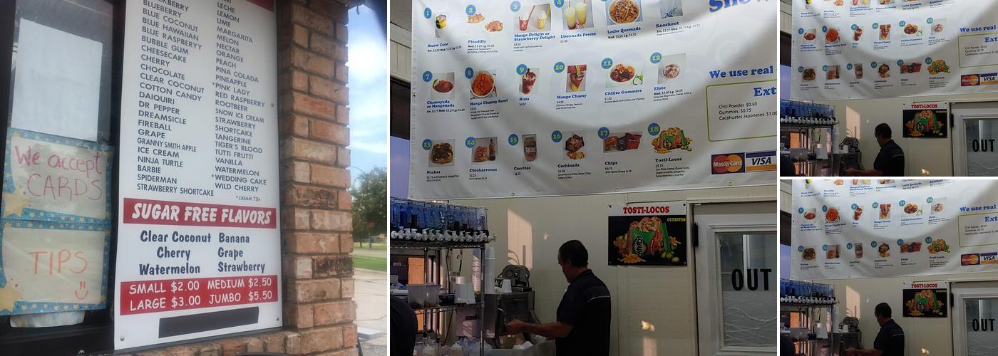 MC Snow Cones Menu