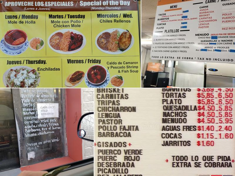 Ernesto's Taqueria Menu