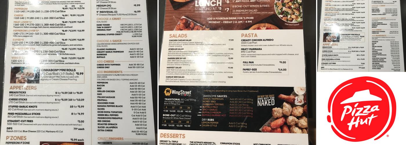 Pizza Hut Menu
