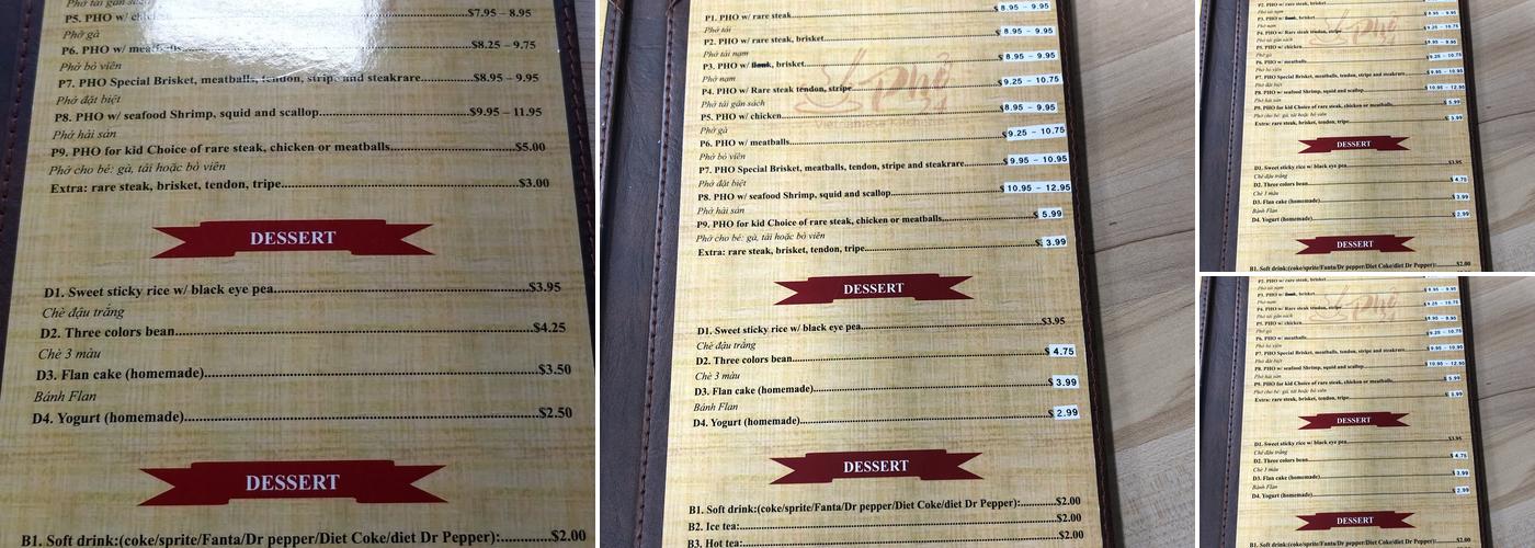 Pho 24 Menu
