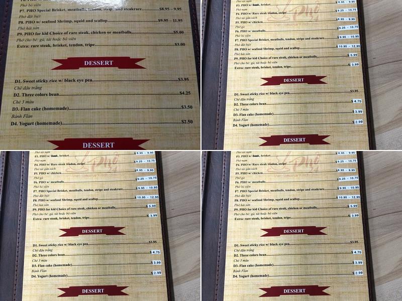 Pho 24 Menu