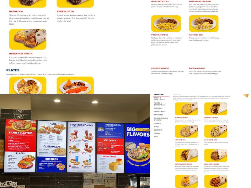 Taco Palenque Loop 20 Menu