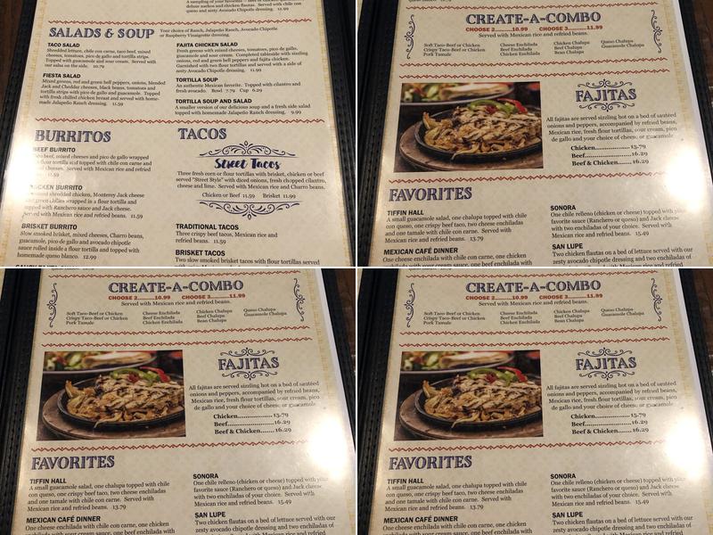 Mexican Inn Cafe Menu