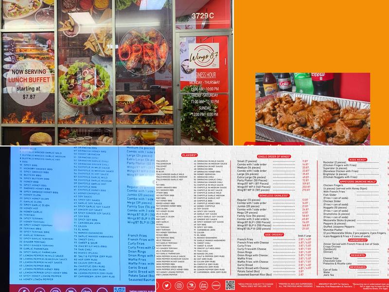 Wings87 Menu