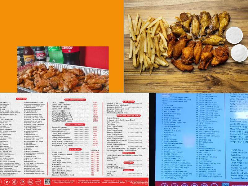 Wings 87 Menu