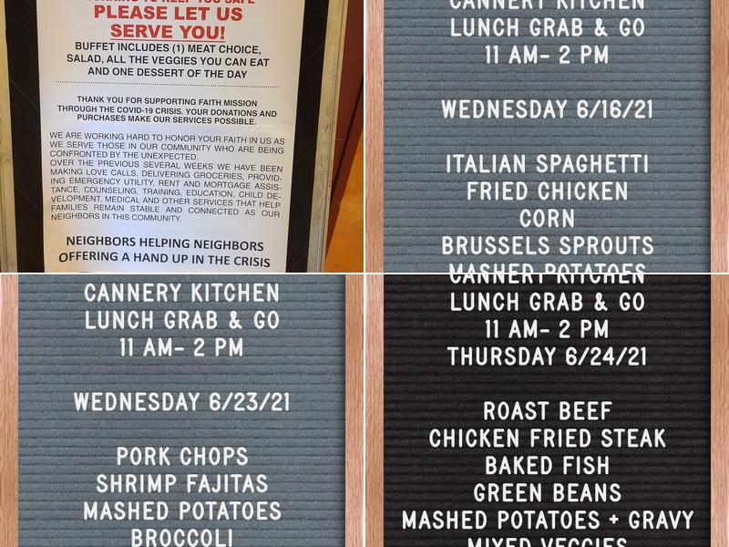 Cannery Kitchen Menu