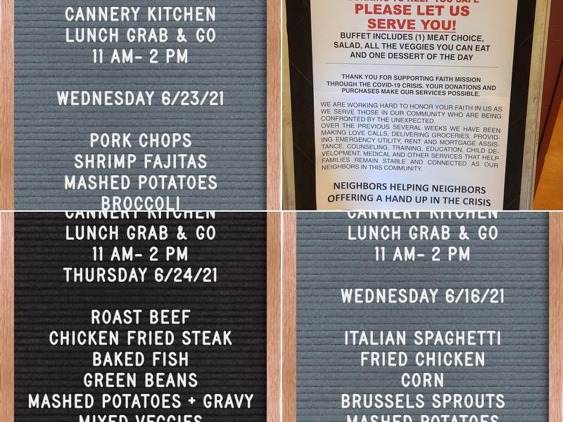 Cannery Kitchen Menu